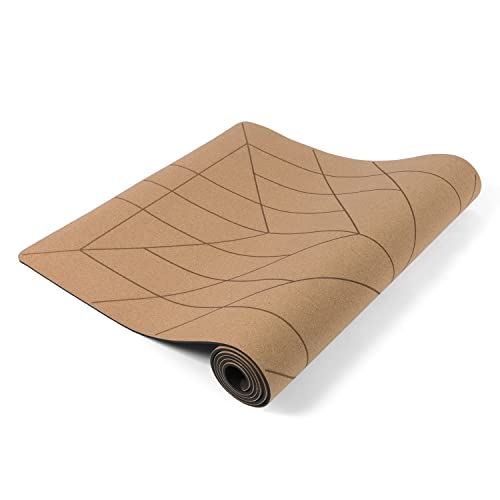 Lotuscrafts Yogamatte Cork - Rutschfeste Sweat Proof Oberfläche - 100% Recycelbare Materialien - Yoga Matte aus Kork & TPE ideal für Hot Yoga- Hohe Bodenhaftung & Sehr Leicht [183 x 66 x 0,5 cm]