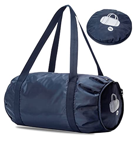 Kleine Sporttasche, Faltbare Sporttasche,Sporttaschen für Herren, Yoga-Taschen für Damen, Schwimmtasche, Herren-Sporttasche（Navy blau）