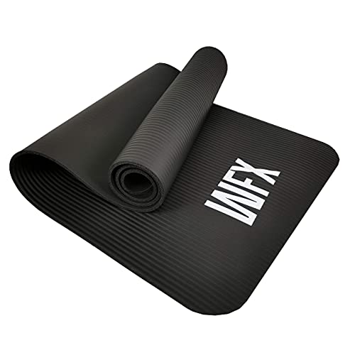 #DoYourFitness x WFX Premium Yogamatte - 183 x 61 x 1,2 cm - rutschfest & Phthalatfrei - Fitnessmatte Gymnastikmatte Sportmatte Yoga Matte, Pilates, Workout - schwarz