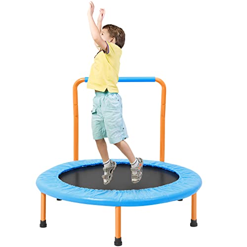 Yorbay Kinder Trampolin 90cm Durchmesser Mini Jumping Trampolin für Zuhause Indoor Outdoor 75 kg dynamische Belastung
