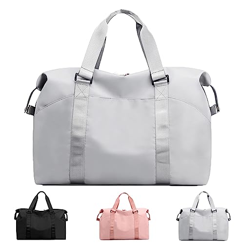 SIVENKE Sporttasche Damen/Herren mit Nassfach, Freizeit Handtasche faltbar Gym Tasche Shopping-Bag Reisetasche für Kurzausflüge