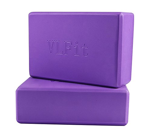 VLFit 2er-Set Yoga Blöcke/Yogablock - Wählen Sie Ihre Farbe und Größe (LILA)