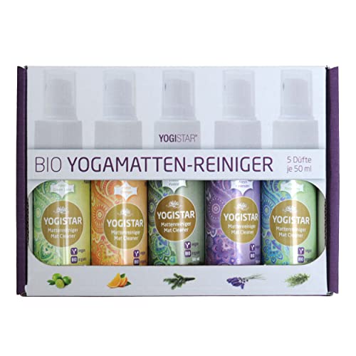 YOGISTAR Bio Yogamatten-Reiniger 5 x 50 ml in der Schmuckverpackung