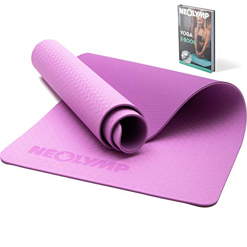 NEOLYMP Premium Yogamatte rutschfest (61 x 183 cm in Flieder) | Yoga mat | Yoga Matte | Fitness Matte | Joga Matten | Isomatte Sport | Fitnessmatte rutschfest (Flieder)