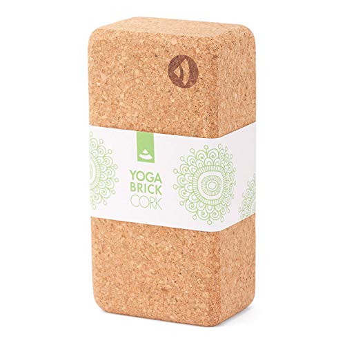Bodhi Yoga Block Kork Brick | Einzeln & als Set | 100% Naturkork – Universal Yogaklotz | Umweltfreundlich & Nachhaltig | Tool für deine Asanas, Stretching & Regeneration | 220x110x70 mm