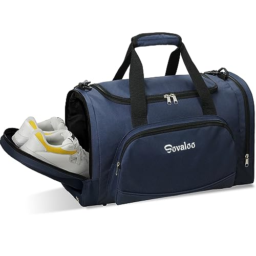Sovaloo Sporttasche & Reisetasche für Damen und Herren - Gym Bag mit Schuhfach und Nassfach - Ideal für Sport, Fitness und Reisen (Blau, 40L)…