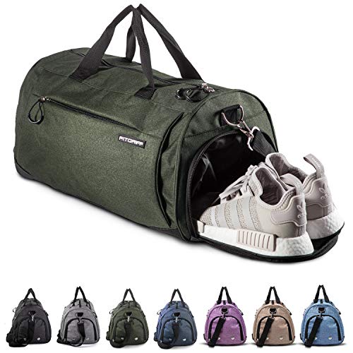 Fitgriff® Sporttasche & Reisetasche für Damen und Herren - mit Schuhfach & Nassfach - Tasche für Sport, Fitness & Reisen - Trainingstasche, Gym Bag