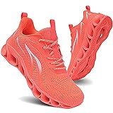 TIAMOU Damen Casual Walking Sneakers Fashion Workout Sportschuh für Frauen Laufen Sport Aerobic Orange