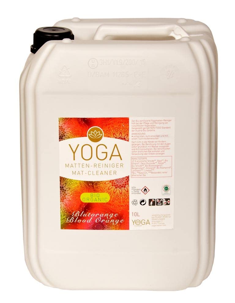 Yogabox Bio-zertifizierter Yogamattenreiniger, 10 l, Blutorange